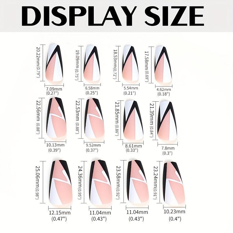 Matte Coffin Nails Full Cover with Designs