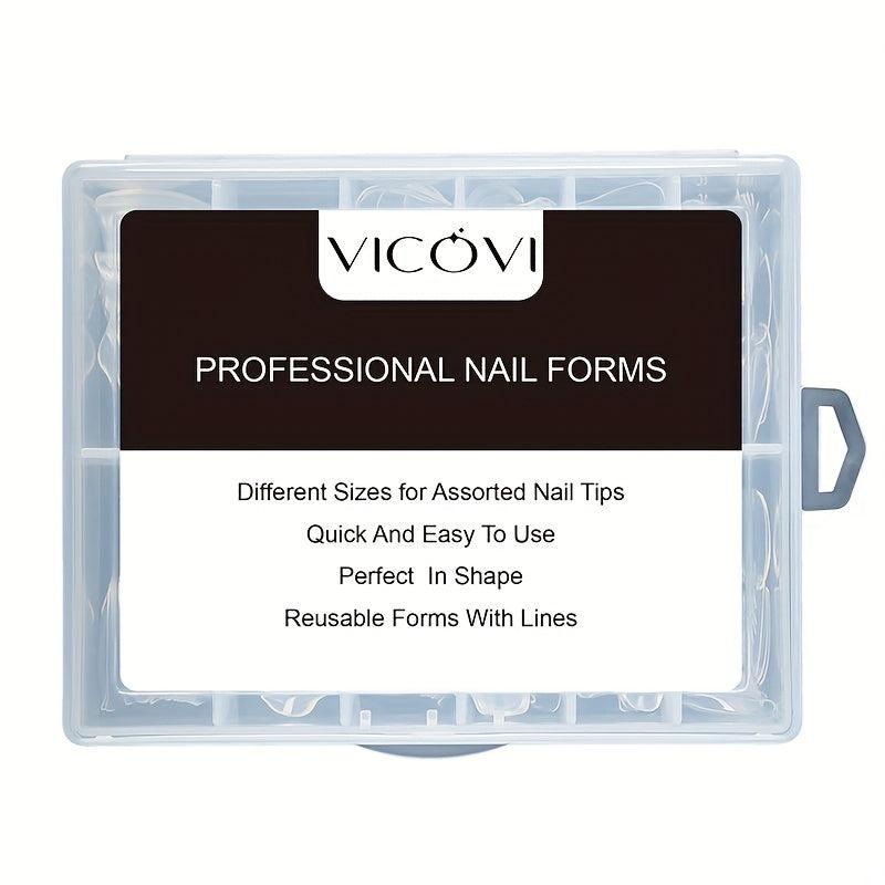 100pcs Graduated Nail Extension Tips for Quick Manicure Easy Mold Tips