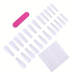 24pcs Extra Long Coffin Press On Nails Full Cover Ballerina False Nails