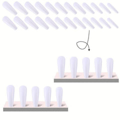 24pcs Extra Long Coffin Press On Nails Full Cover Ballerina False Nails