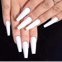 24pcs Extra Long Coffin Press On Nails Full Cover Ballerina False Nails