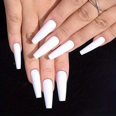 24pcs Extra Long Coffin Press On Nails Full Cover Ballerina False Nails
