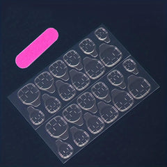24pcs Nude Gradient Press On Nails Full Cover Long Almond False Nails