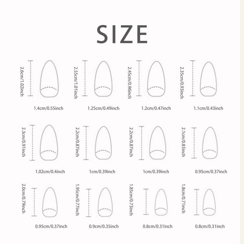 24pcs Nude Gradient Press On Nails Full Cover Long Almond False Nails