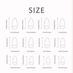 24pcs Nude Gradient Press On Nails Full Cover Long Almond False Nails