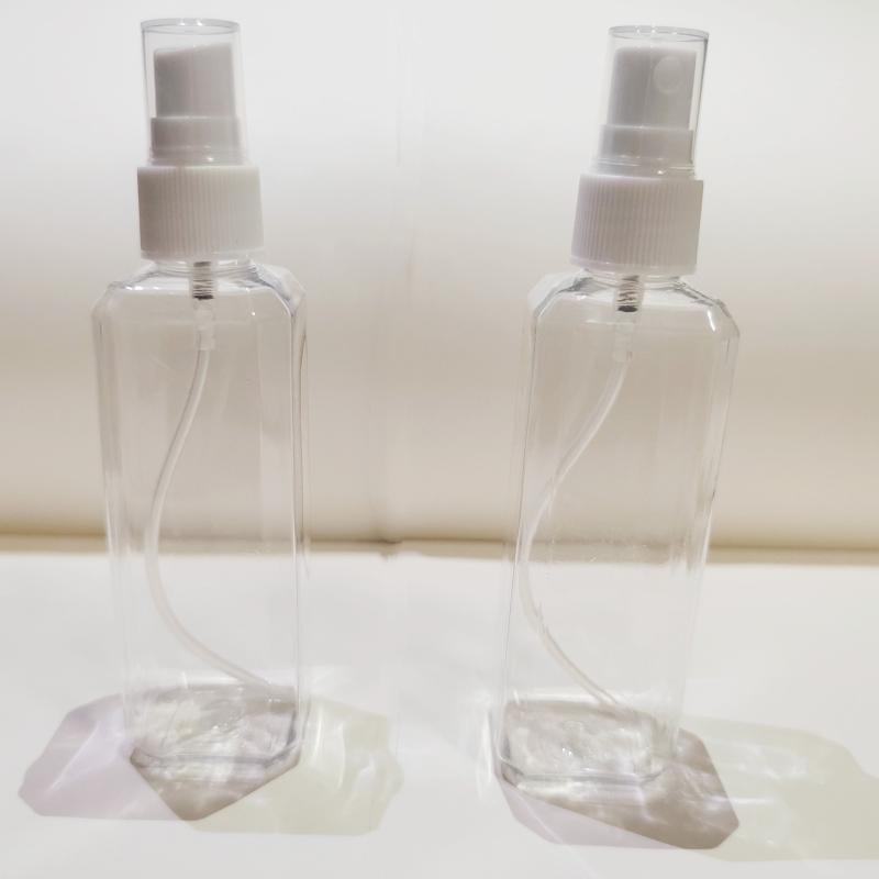 2pcs 3 4oz Clear Square Spray Bottles with Sprayer Cap