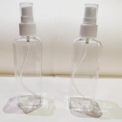 2pcs 3 4oz Clear Square Spray Bottles with Sprayer Cap