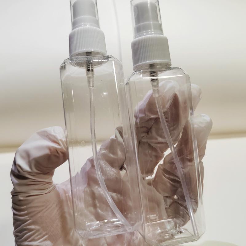 2pcs 3 4oz Clear Square Spray Bottles with Sprayer Cap