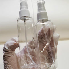 2pcs 3 4oz Clear Square Spray Bottles with Sprayer Cap