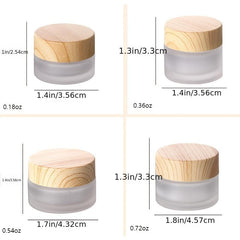 Wood Grain Lid Cream Jar for Makeup Lotion Eco Friendly