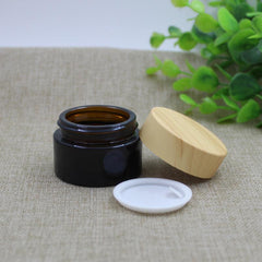 Wood Grain Lid Cream Jar for Makeup Lotion Eco Friendly