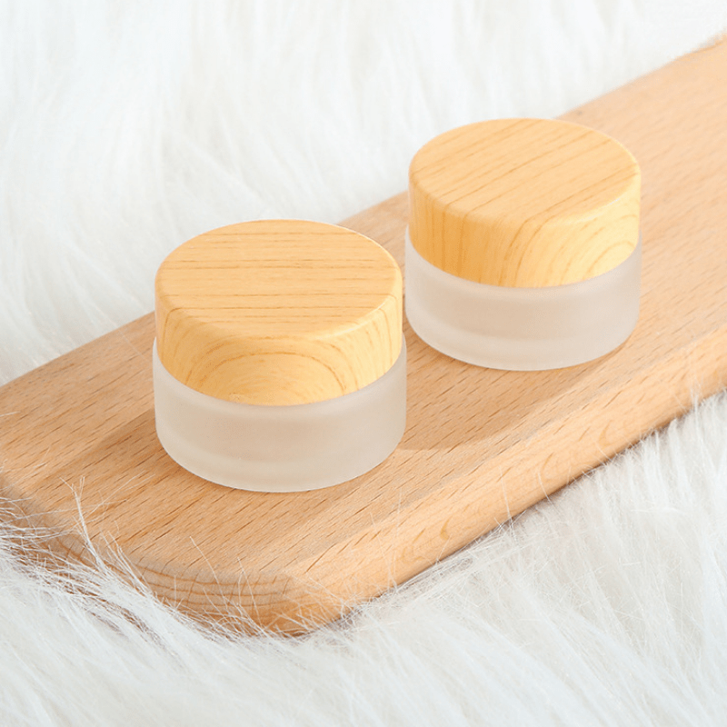 Wood Grain Lid Cream Jar for Makeup Lotion Eco Friendly