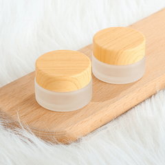 Wood Grain Lid Cream Jar for Makeup Lotion Eco Friendly
