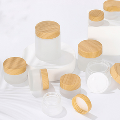 Wood Grain Lid Cream Jar for Makeup Lotion Eco Friendly
