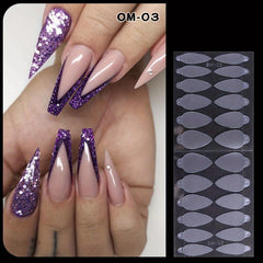 24pcs Silicone French Manicure Stickers & Nail Molds for Nail Art