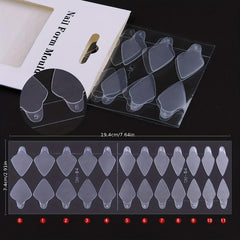 24pcs Silicone French Manicure Stickers & Nail Molds for Nail Art
