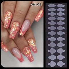 24pcs Silicone French Manicure Stickers & Nail Molds for Nail Art
