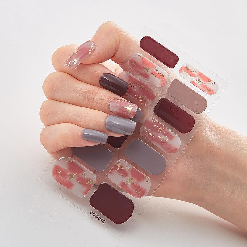 3D Bronzing Laser Nail Strips with Glitter for Nail Art DIY