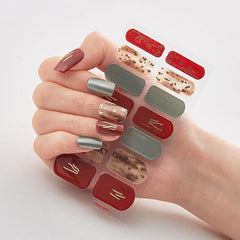 3D Bronzing Laser Nail Strips with Glitter for Nail Art DIY