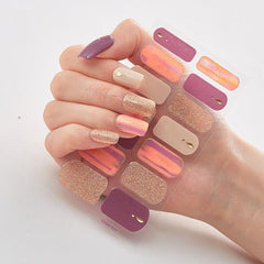 3D Bronzing Laser Nail Strips with Glitter for Nail Art DIY