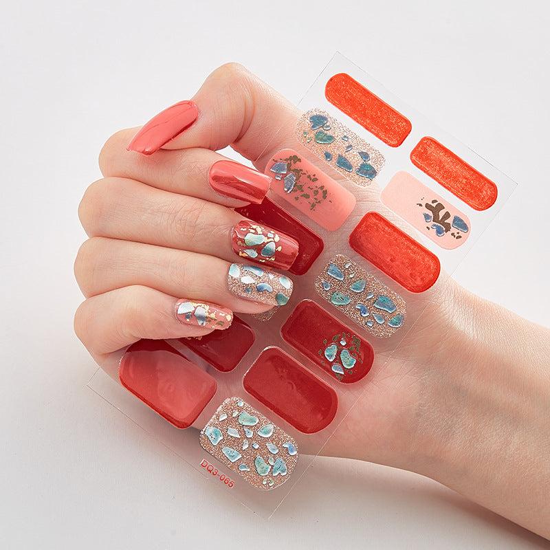 3D Bronzing Laser Nail Strips with Glitter for Nail Art DIY