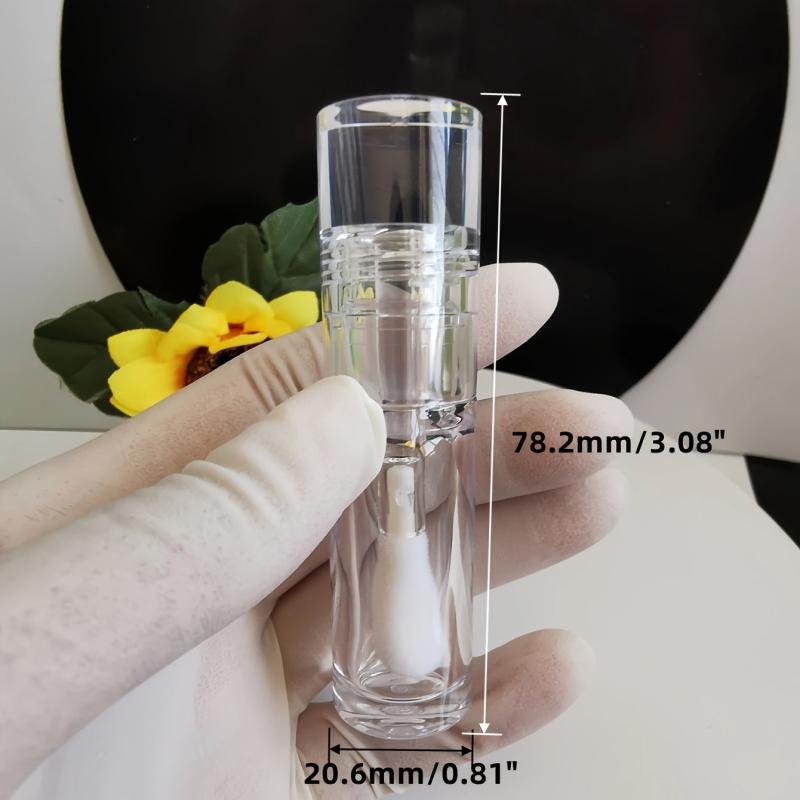 6ml Clear Lip Gloss Tube With Brush - Refillable Lip Balm Container