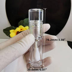 6ml Clear Lip Gloss Tube With Brush - Refillable Lip Balm Container
