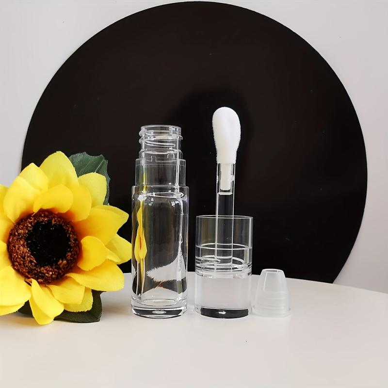 6ml Clear Lip Gloss Tube With Brush - Refillable Lip Balm Container