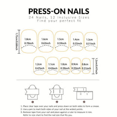 24pcs Pink Gradient Press On Nails Short Square False Nails for Women Daily Wear