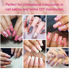120 PCS Clear Gel False Nail Tips Assorted Sizes for DIY Nail Art