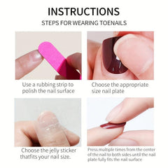24 pcs Pink Almond Press On Nails Love Patterns Women Girls