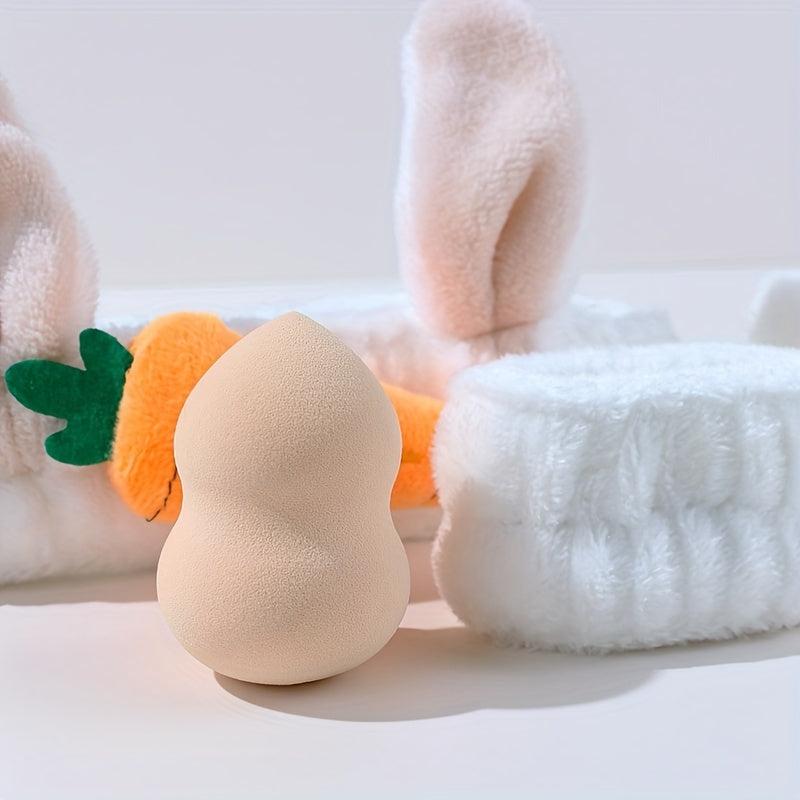 4pcs Makeup Sponge Headband & Wrist Washband Kit - Microfiber Towel Spa Headband
