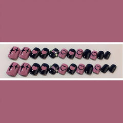 24 pcs Stylish Press On Acrylic False Nails with Glue