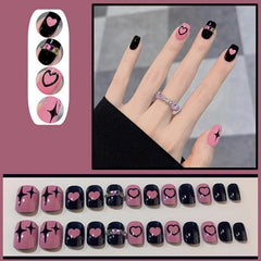 24 pcs Stylish Press On Acrylic False Nails with Glue