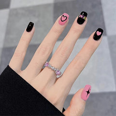 24 pcs Stylish Press On Acrylic False Nails with Glue