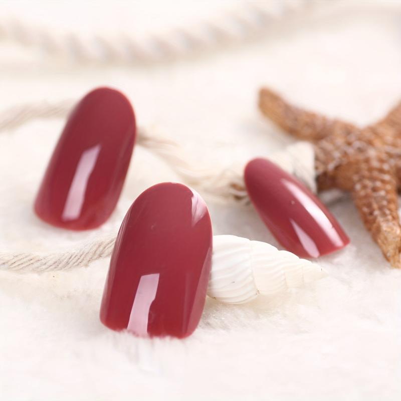 24pcs Pink French Tip Press On Nails Set