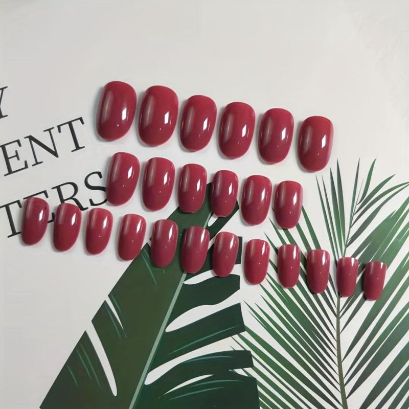 24pcs Pink French Tip Press On Nails Set