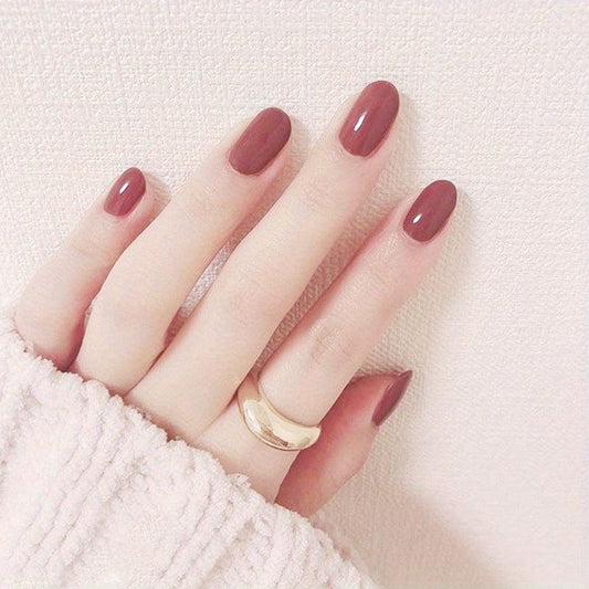 24pcs Pink French Tip Press On Nails Set