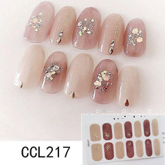 Y2K Nail Strips Spring Summer Glossy Wraps Self Adhesive Nail Art Decal