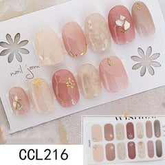 Y2K Nail Strips Spring Summer Glossy Wraps Self Adhesive Nail Art Decal