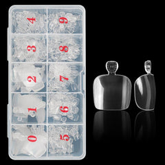 500 Pcs Press On Toenails Clear Full Cover False Toe Nail Tips