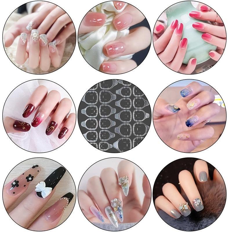 240pcs Thin Waterproof Nail Adhesive Stickers Press On Jelly Sticker