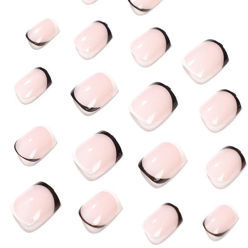 French Tip Press On Nails Full Cover False Nails for Women