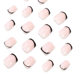 French Tip Press On Nails Full Cover False Nails for Women