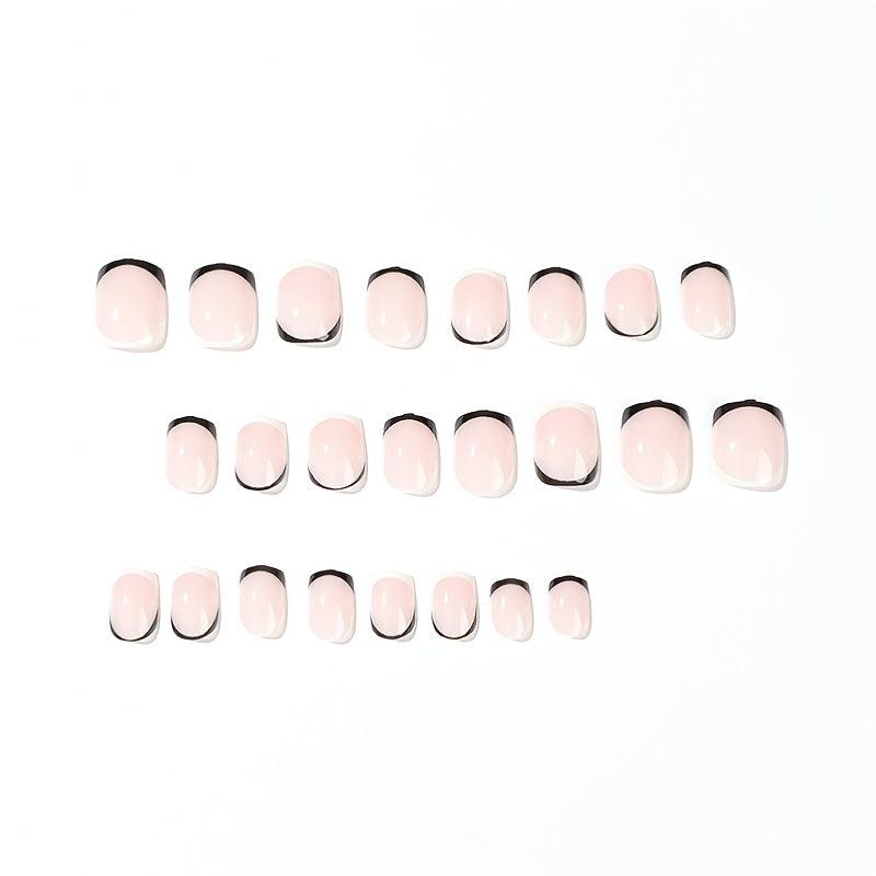 French Tip Press On Nails Full Cover False Nails for Women
