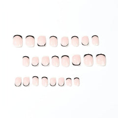 French Tip Press On Nails Full Cover False Nails for Women