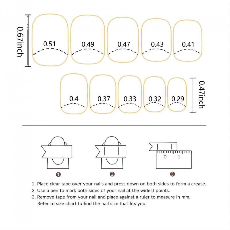 Gradient Flower Press On Nails with Glue Short Oval Acrylic False Nails