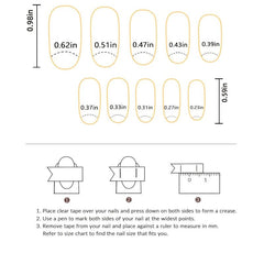 24 pcs Nude Graffiti Press On Nails Long Lasting Acrylic Stick On Nails