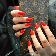2400pcs Almond Shaped False Nail Tips - Short Acrylic Nail Tips in 10 Colors