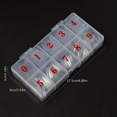 500PCS Full Cover Acrylic Nail Tips 10 Sizes French Style Lady Artificial Tip